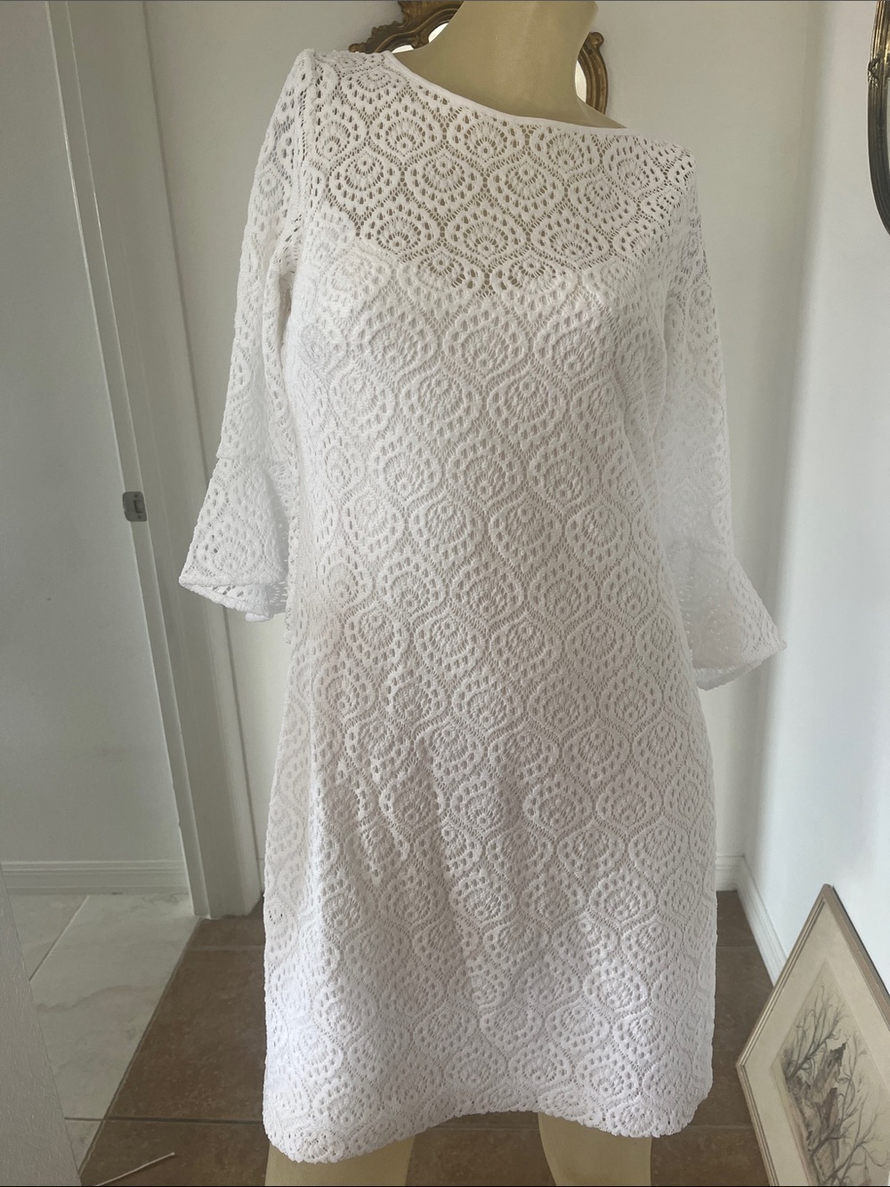 Beautiful Lilly Pulitzer White Crochet Dress